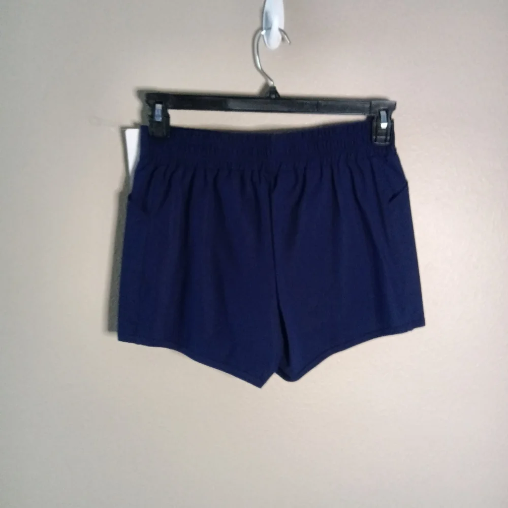 Sofibella UV Staples 3" Short 2017 Navy Blue Pockets Elastic Waistband Sz S NWT - Picture 5 of 8